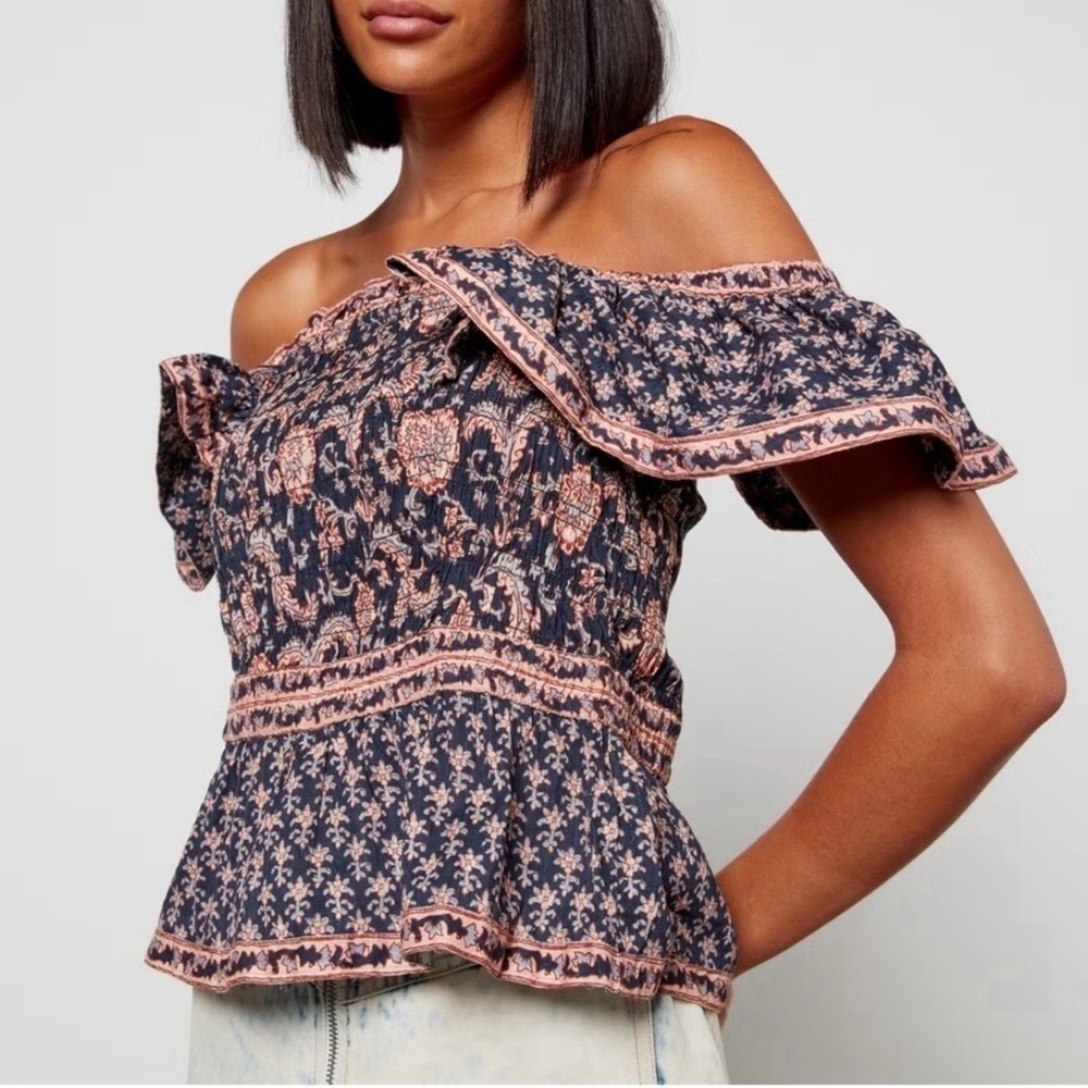 Sea New York ruffle peplum floral top